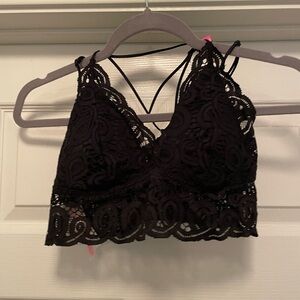 PINK Black Lacy Bralette